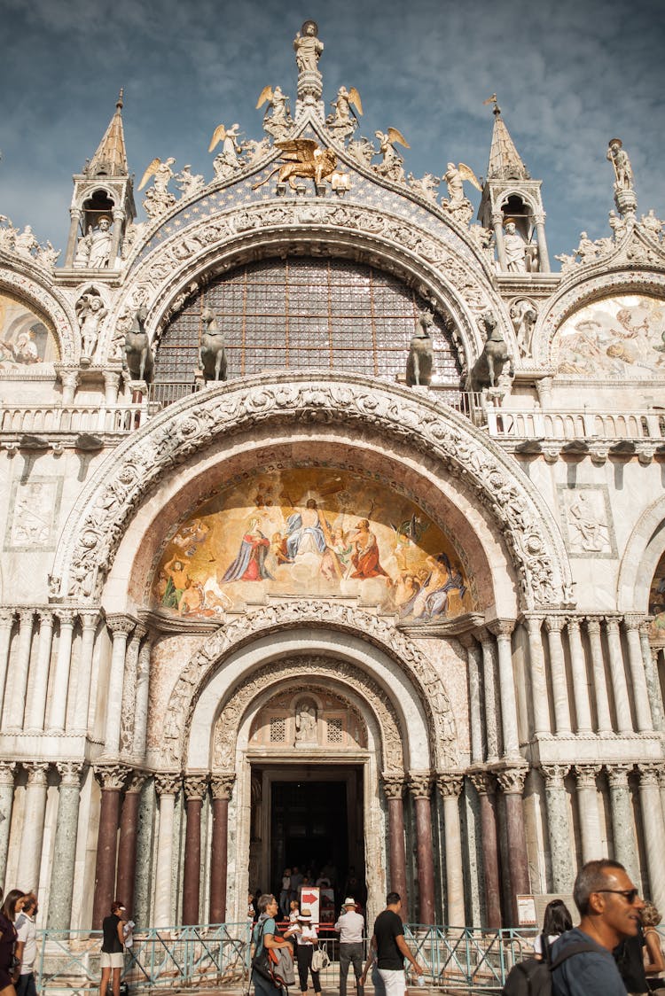 San Marco Basilica On Sunny Day In Venice