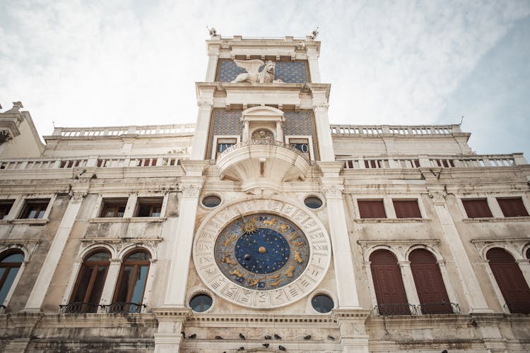 Historical St. Marks Clocktower In Venice