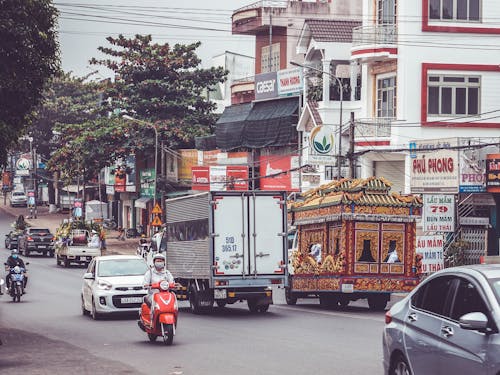 Free Motor Vehicles on the Road Stock Photo