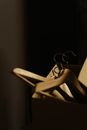 Brown Wooden Clothes Hanger on Brown Wooden Drawer