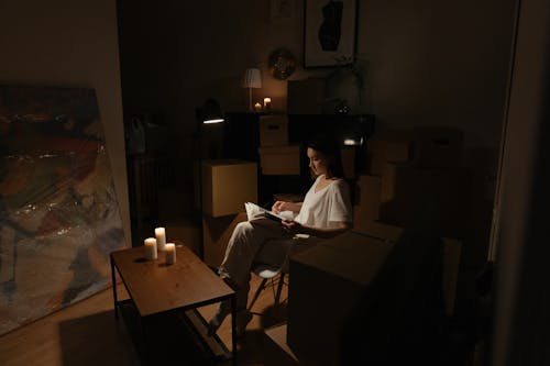 Man in White Dress Shirt Sitting on Chair