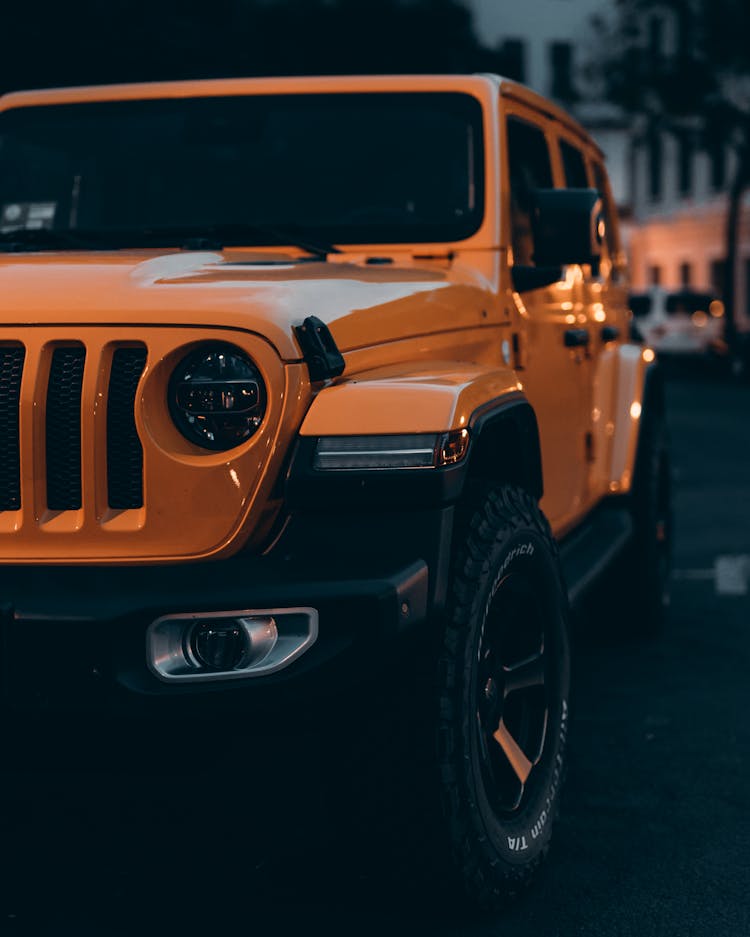 A Wrangler Rubicon Jeep On The Street