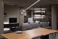 Wooden Table in a Living Area