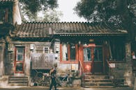 Old Concrete House with Wooden Framed Doors