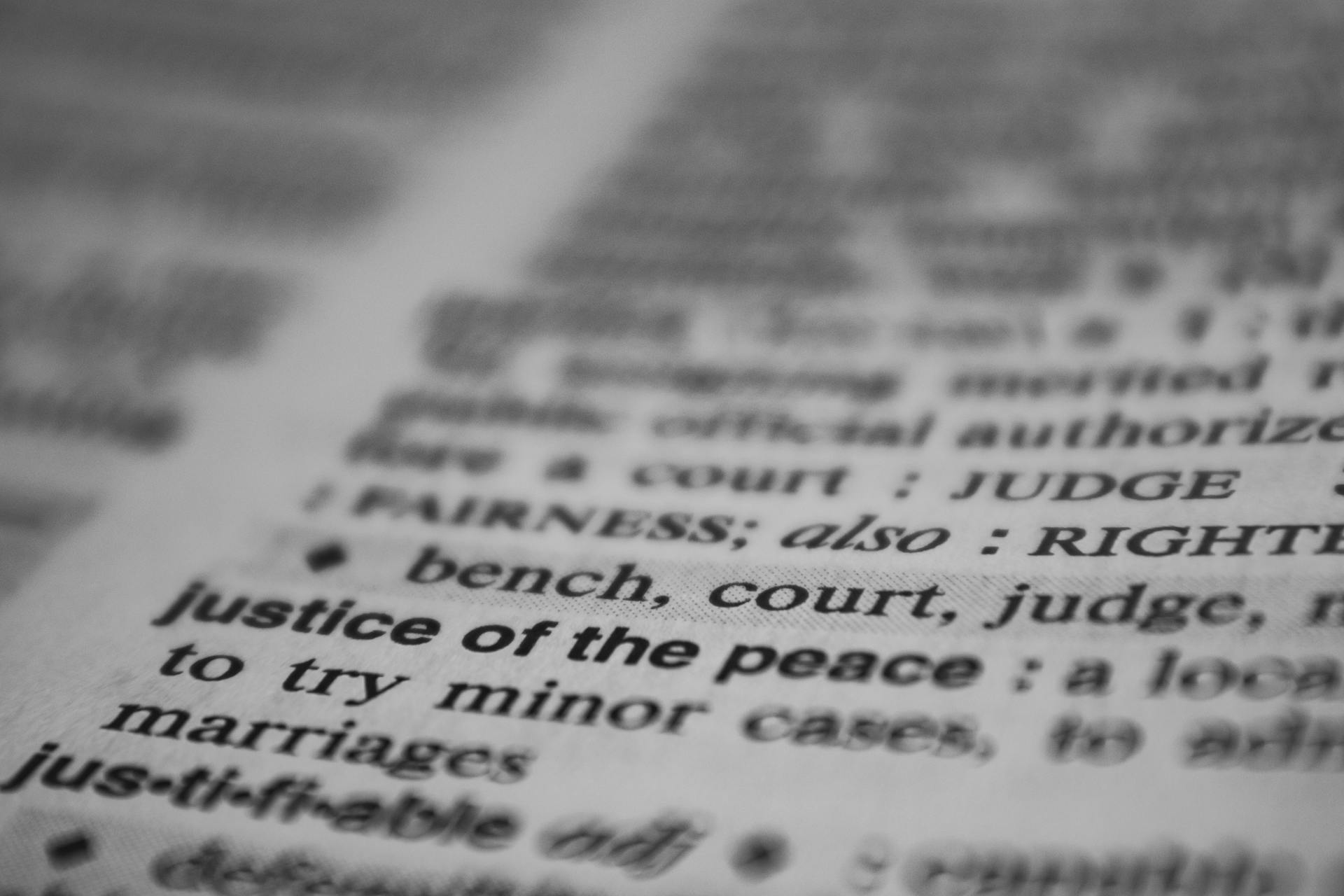 Close Up of a Dictionary