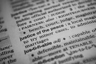 Close Up of a Dictionary