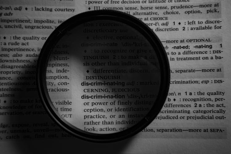 Lens On Top Of A Dictionary