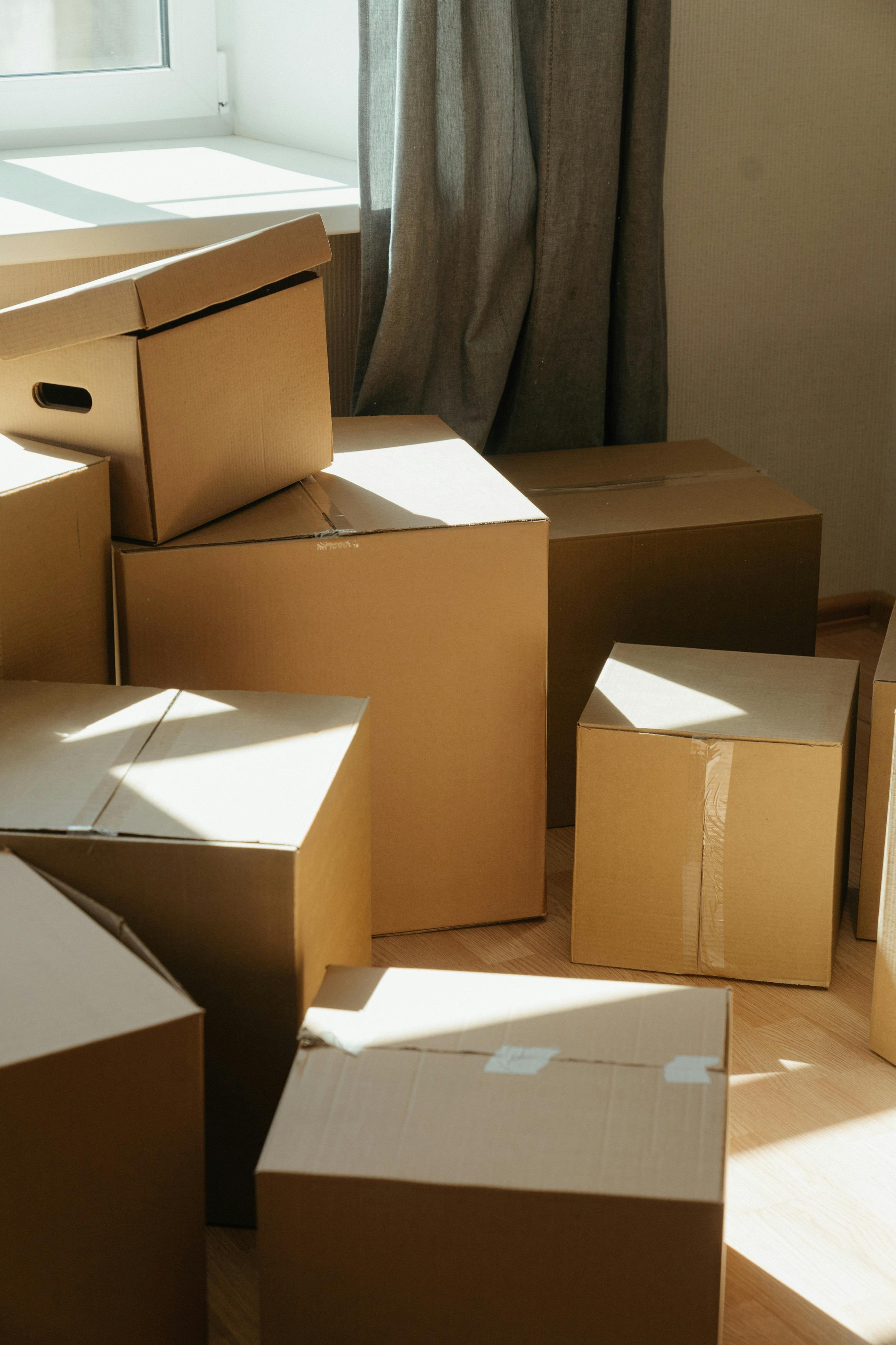 Three Cardboard Boxes Stock Photo - Download Image Now