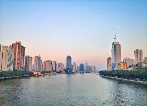 City Skyline Near the Body of Water