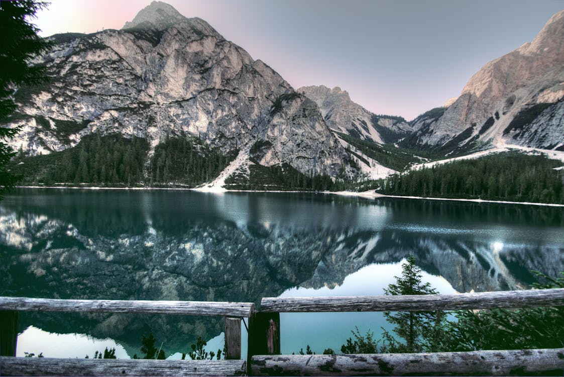 Digital Photography of Mountains and Body of Water
