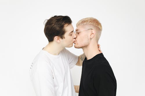 Free Men Kissing Stock Photo