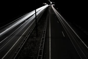 Gray Asphalt Road during Nighttime