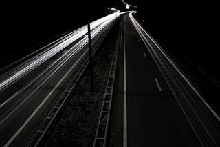 Gray Asphalt Road during Nighttime