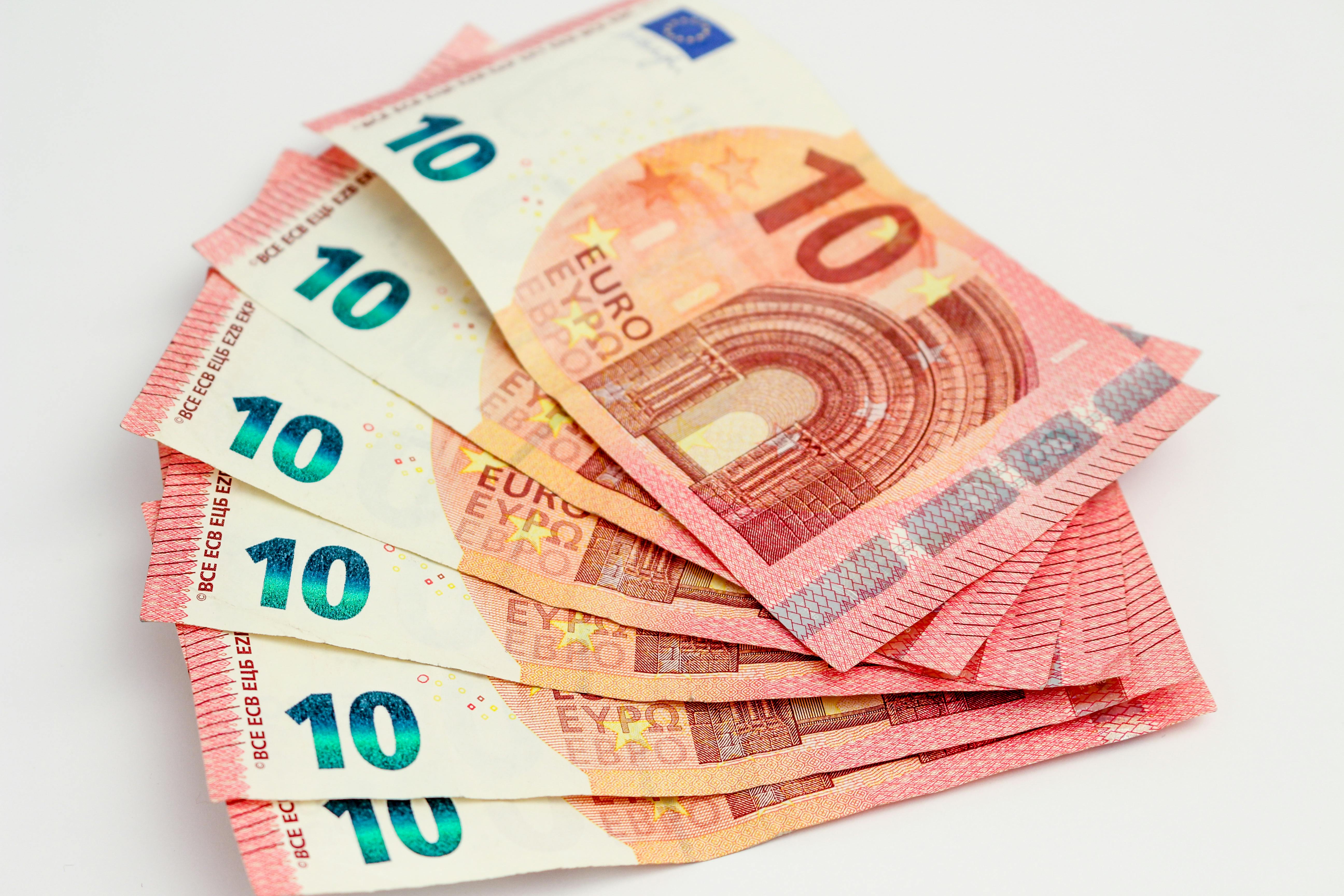 Six 10 Euro Banknotes \u00b7 Free Stock Photo