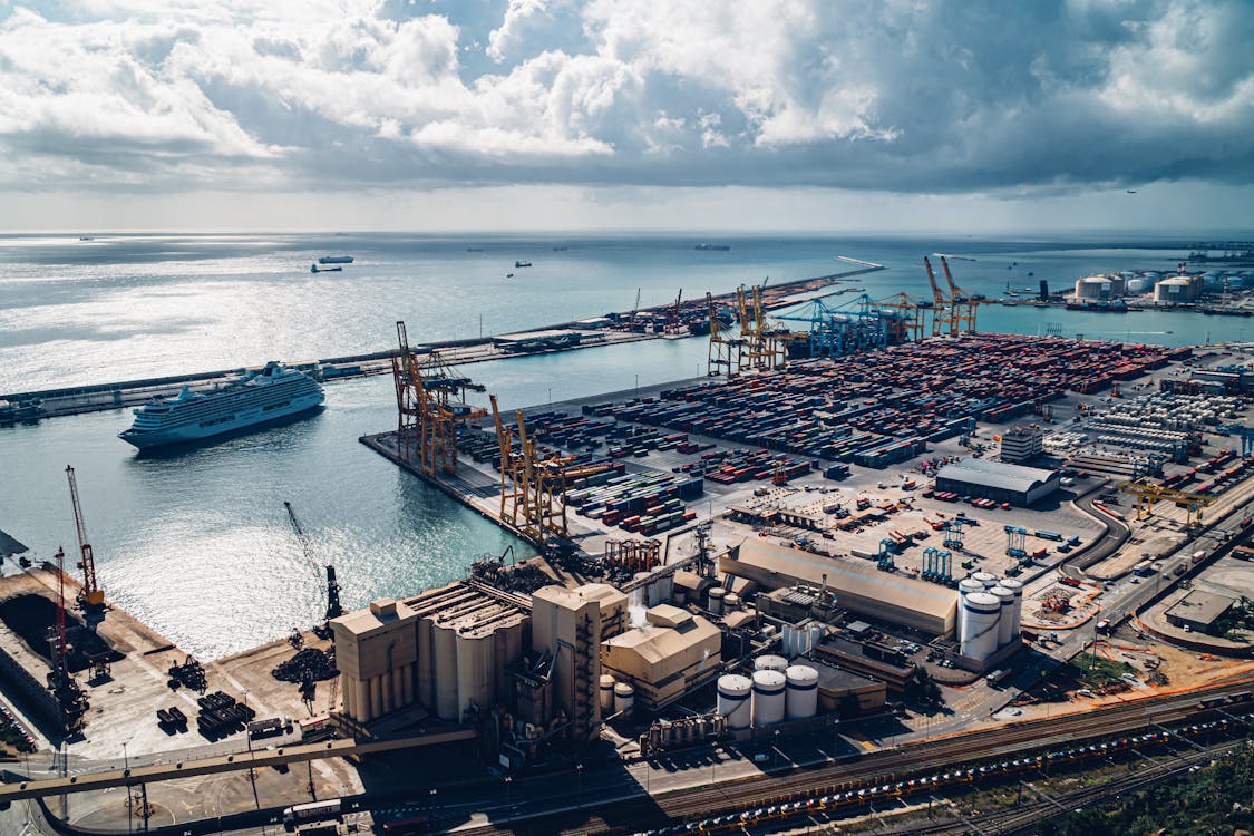 Cargo Containers in a Port