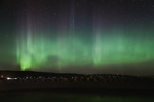 Free Photo of the Night Sky with Northern Lights Stock Photo