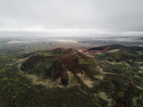 Scenic Landscape with a Volcano