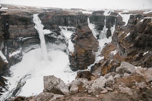 Бесплатное стоковое фото с Аэрофотосъемка, водопад, горы