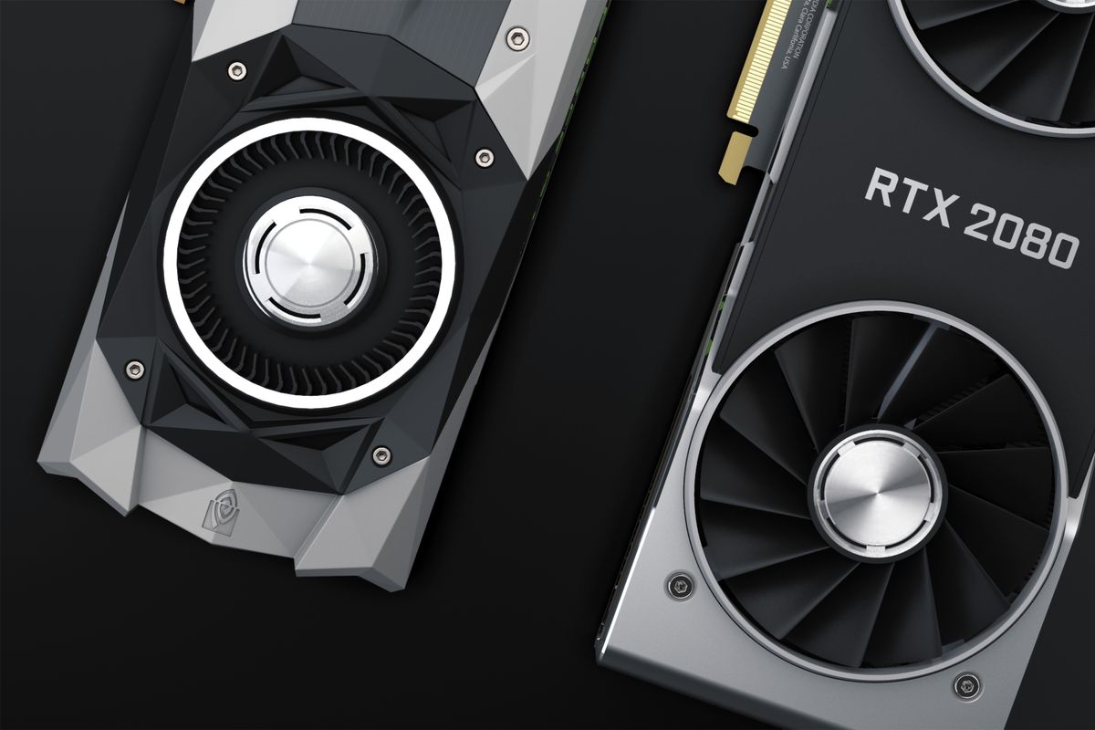 Two high-performance graphics cards with cooling fans