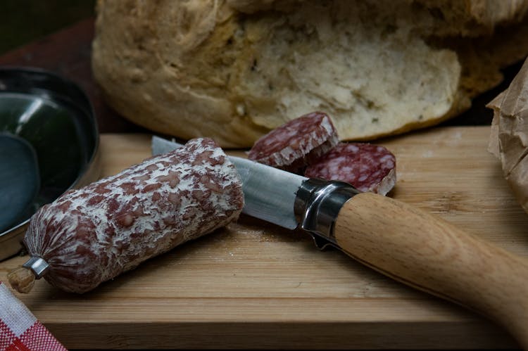 Salami And Knife