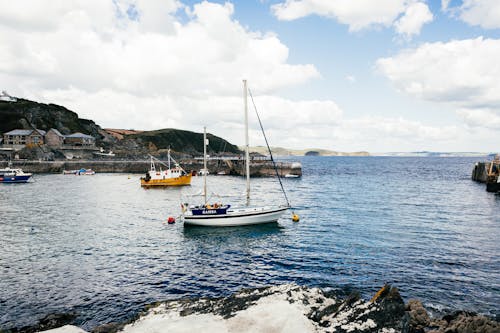 Scenic Seacoast against a Cloudy Sky