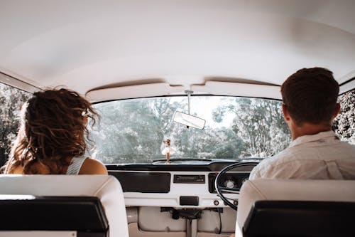 Couple travelling in car together