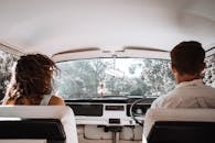 Couple travelling in car together