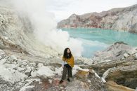 Angry Woman in Mountains