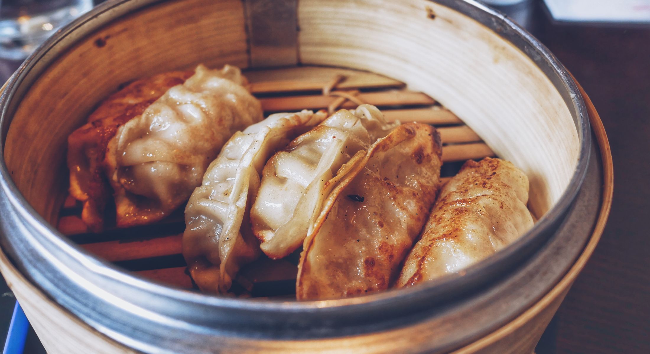 Steamed Wang Mandoo dumplings