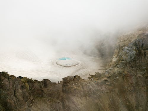 Free Volcano  Crater with Lake Stock Photo