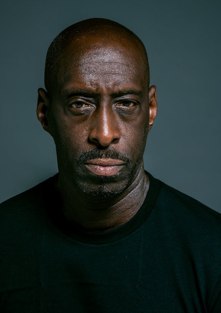 Portrait Of A Man In Black Crew Neck Shirt