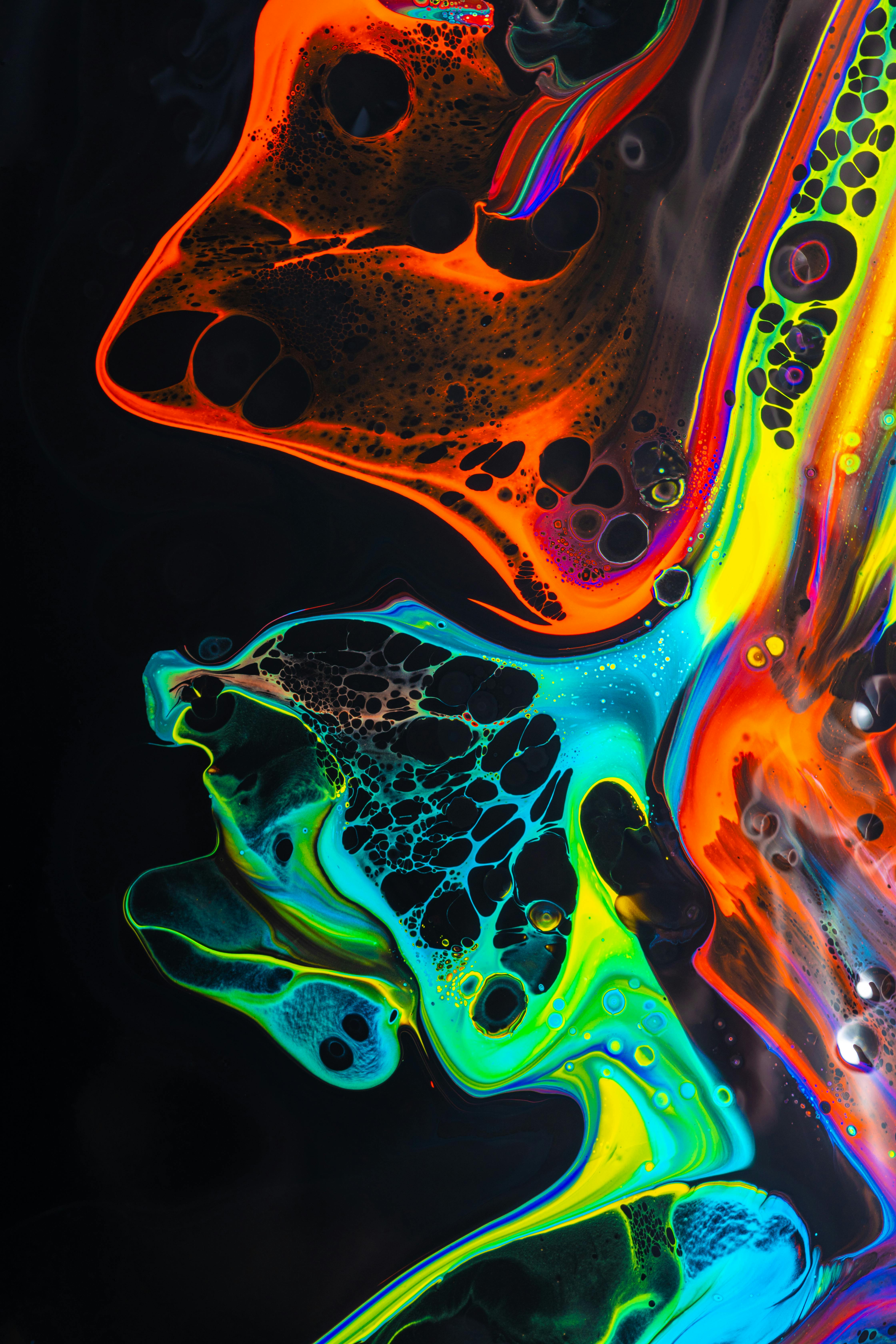 Paint Splash 8k Colorful Desktop Wallpaper Stock Illustration