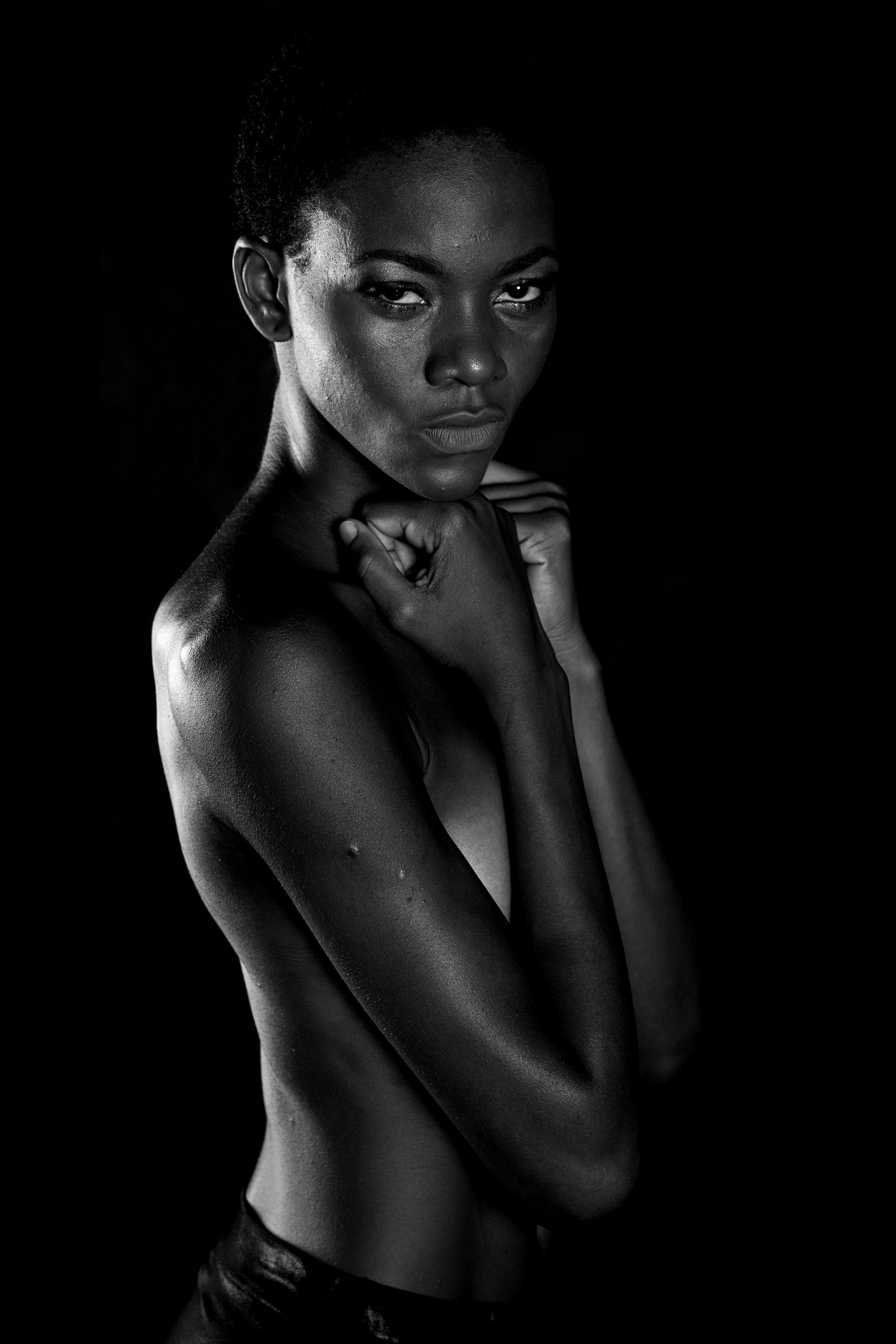 Grayscale Photography Of Topless Woman