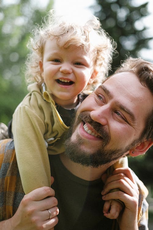Free Happy Father and Son Stock Photo