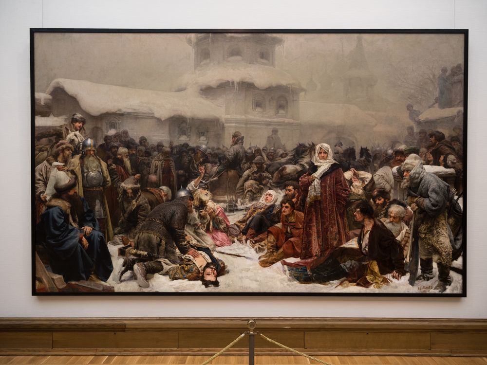 Destruction Novgorod Martha the Mayoress Destruction of Novgorod by Ivan III Painting in ...