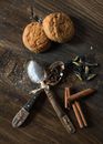 Cookies, Spices and Cinnamon Sticks