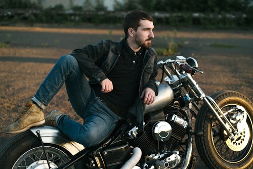 人, 夾克, 摩托車 的 免費圖庫相片