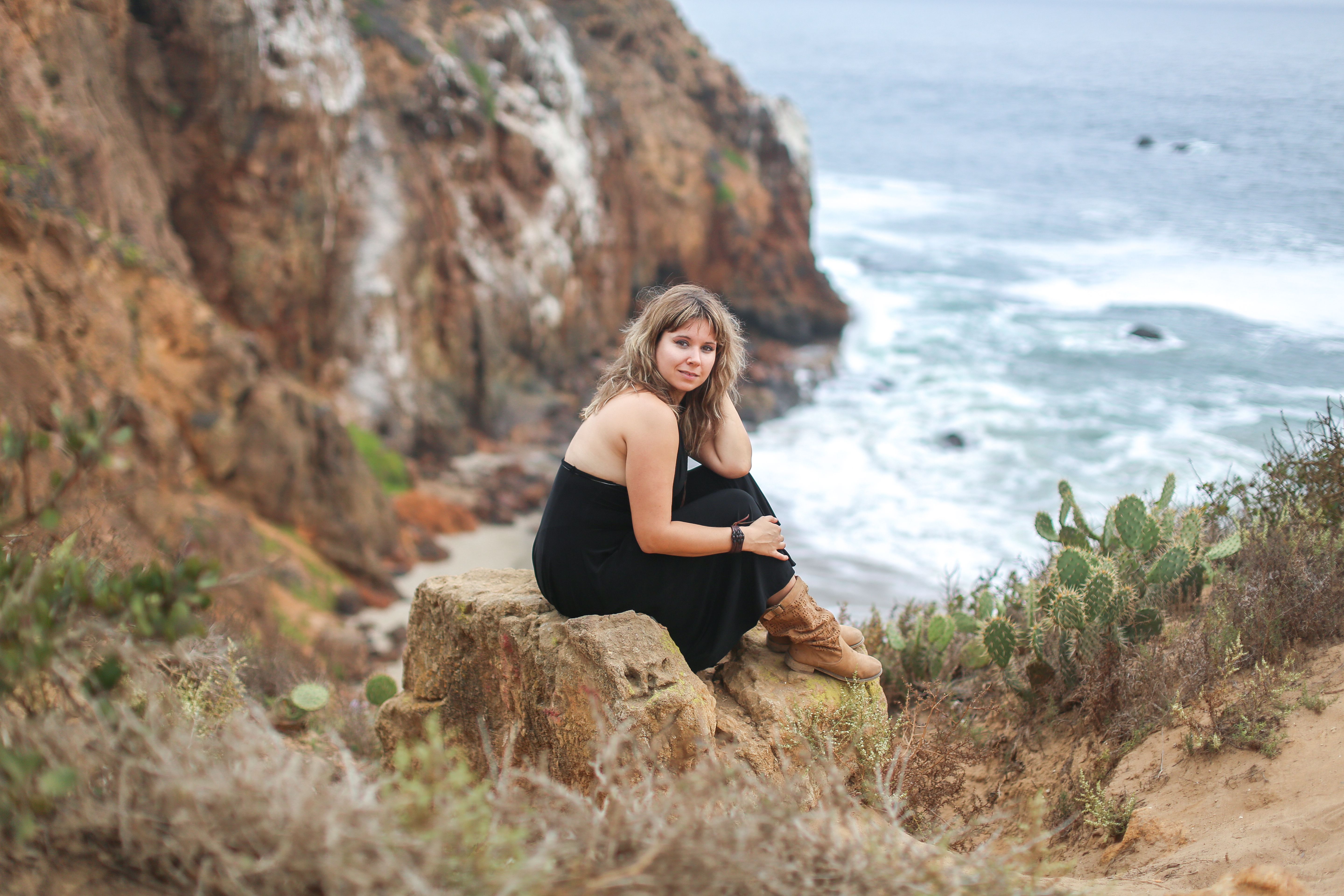 Portrait of a Woman by Sea · Free Stock Photo