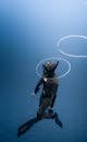 Diver in Mask under Water