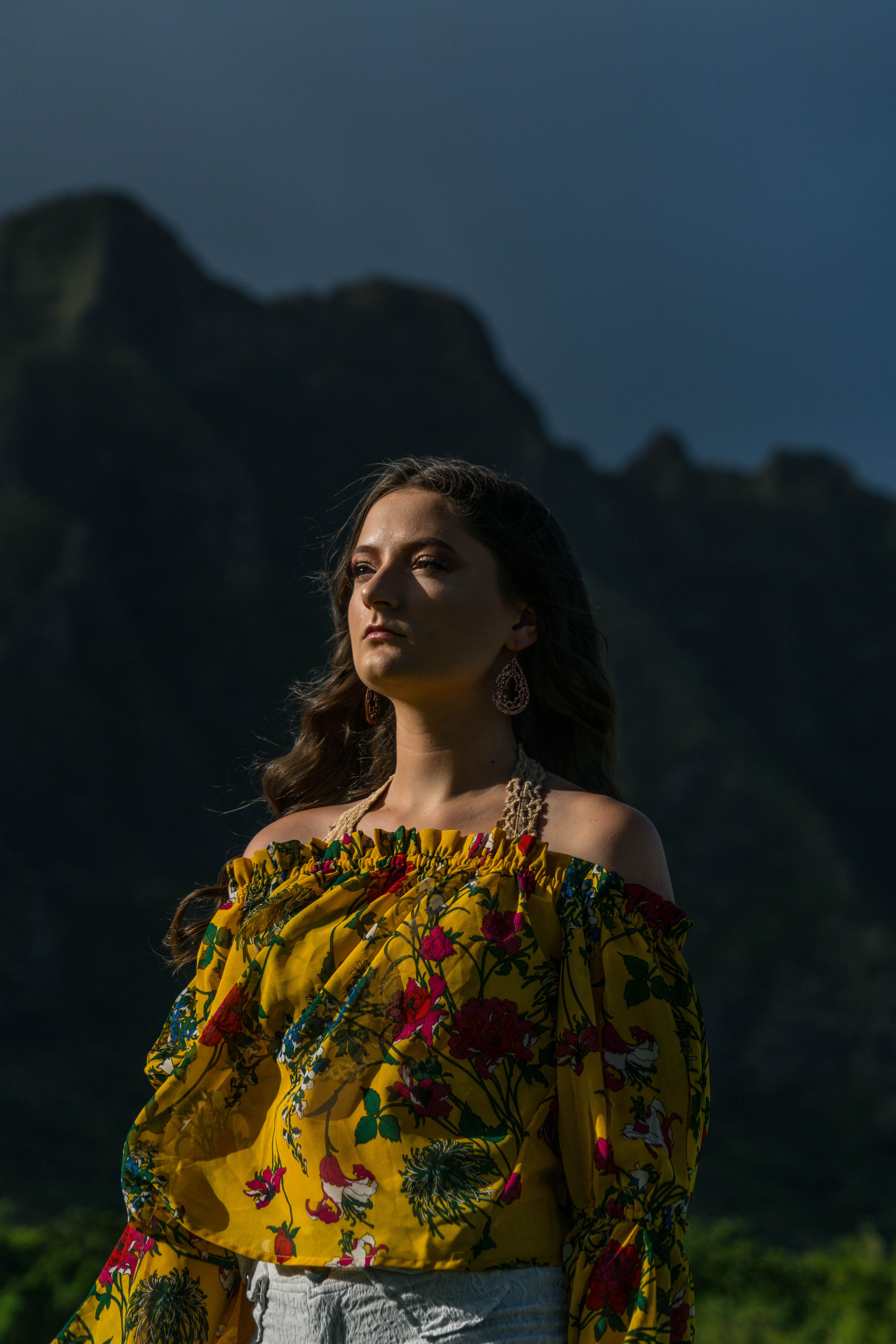 Blusa Ciganinha Floral Verde