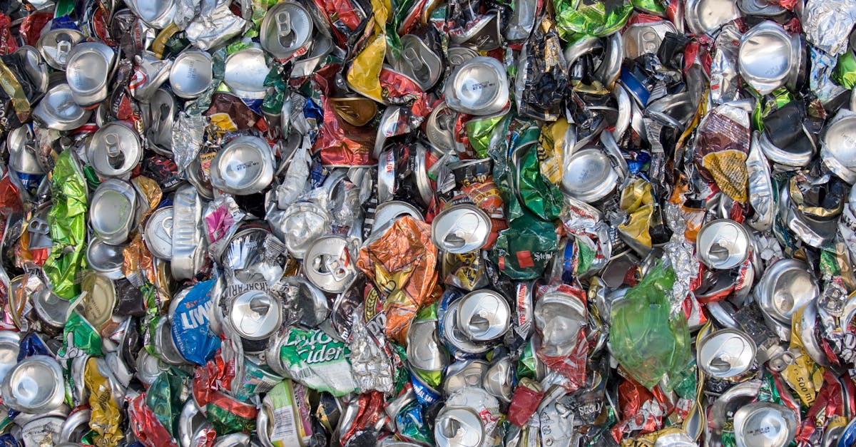 Smashed Cans in Close Up Shot · Free Stock Photo