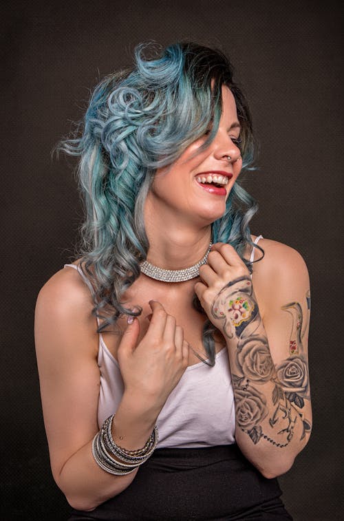 Gratis stockfoto met blauw haar, fashion, fotomodel