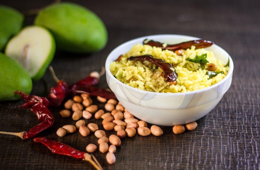 Spicy Puliyogare Rice Bowl