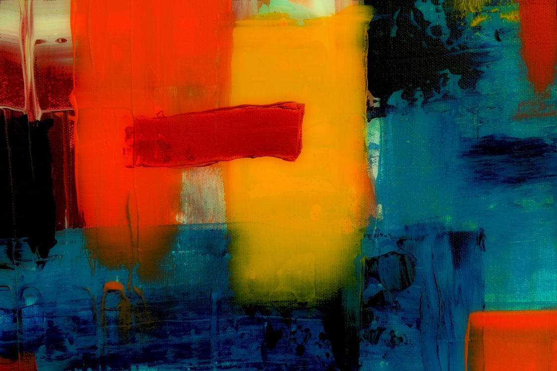 Yellow Red and Blue Abstract Painting · Free Stock Photo