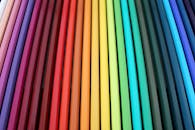 Multi Colored Pencils over White Background · Free Stock Photo