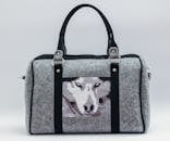 Gray and Black Wolf Graphic Handbag