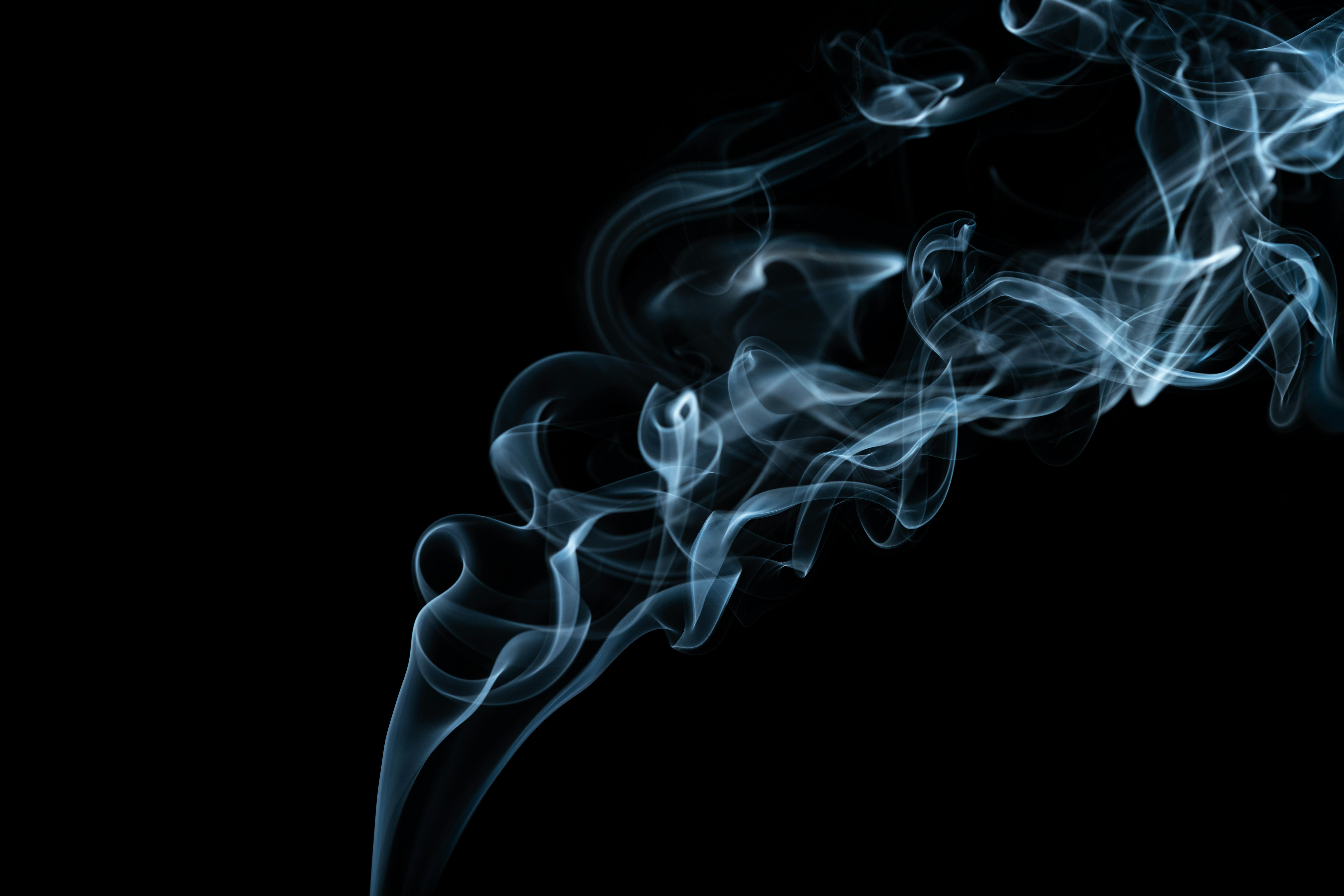 Blue steam, vapor on a black background,, Stock Video