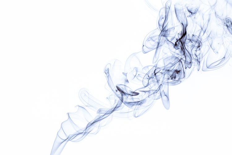 Translucent Smokey With Fantastic Waves On White Background