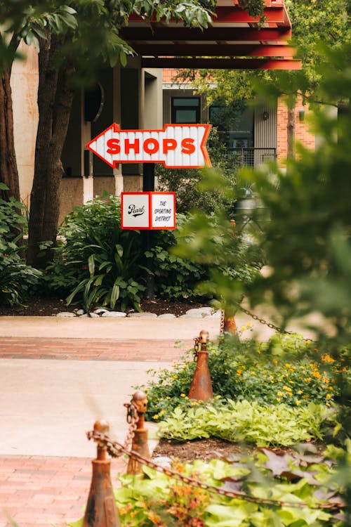 An Arrow Shaped Directional Signage 