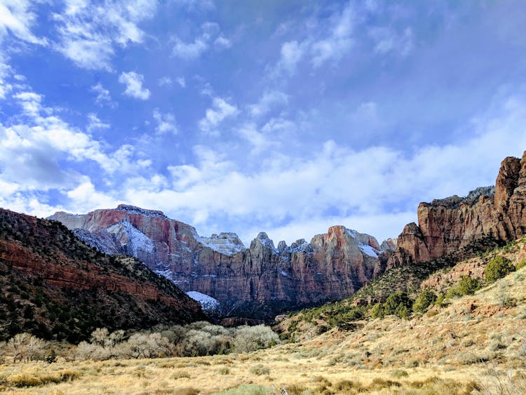 The Rock Mountains In The Zion National Park In Utah